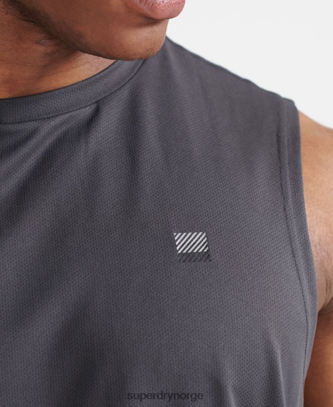 Superdry mørk grå klær 86P46D1434 togvest topp menn