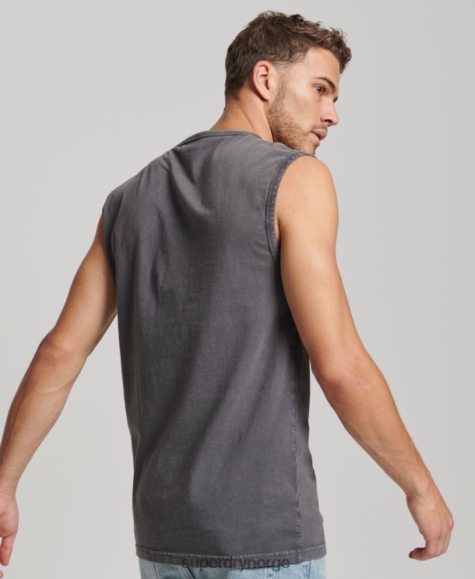Superdry mørk grå klær 86P46D1450 vintage tribal surfevest topp menn