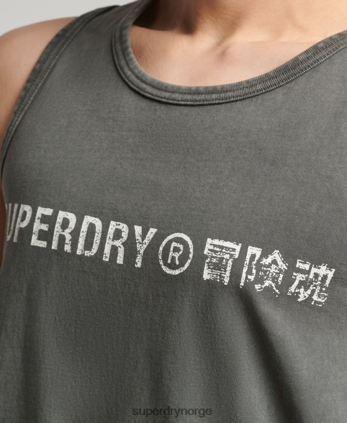 Superdry mørk grå klær 86P46D1524 vintage selskapslogovest menn