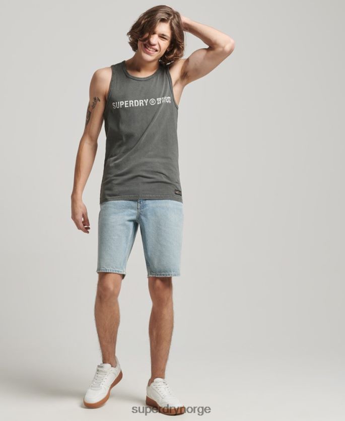 Superdry mørk grå klær 86P46D1524 vintage selskapslogovest menn