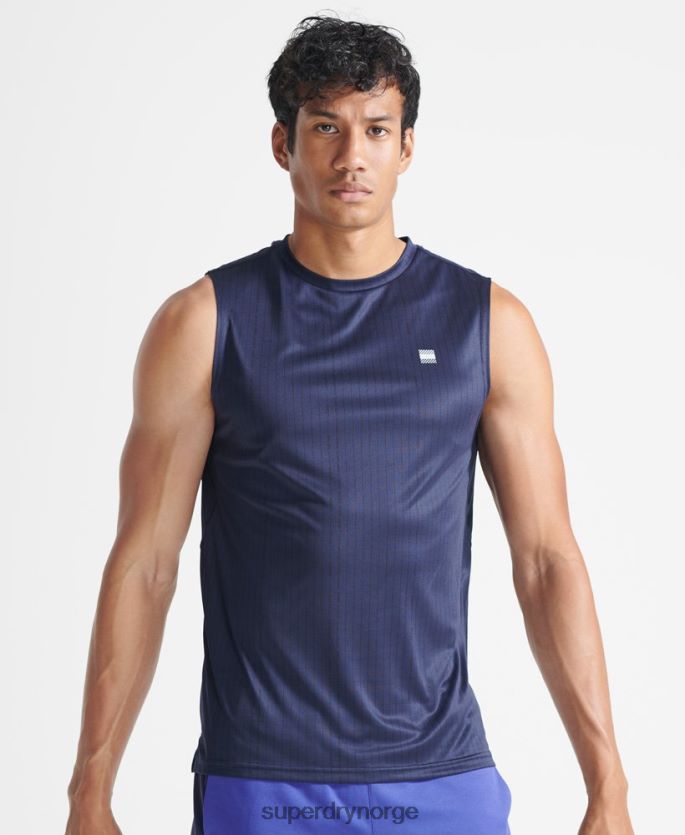 Superdry mørke blå klær 86P46D5398 tren aktiv vest menn