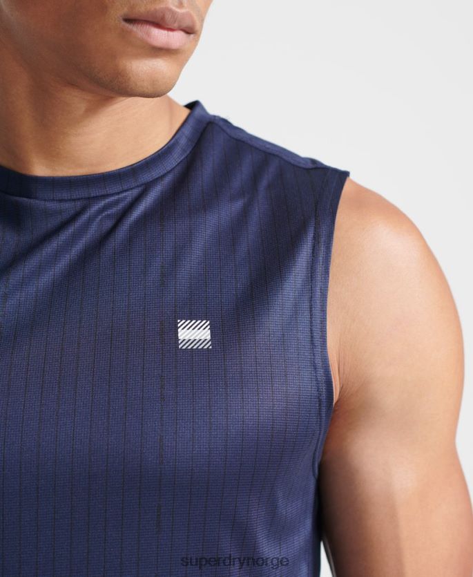 Superdry mørke blå klær 86P46D5398 tren aktiv vest menn