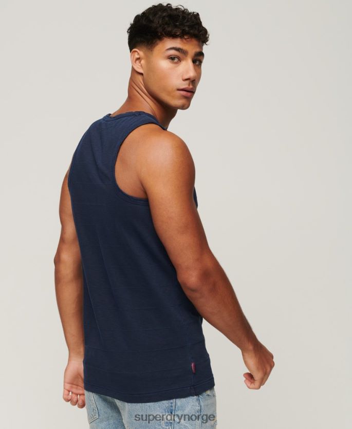 Superdry marinen klær 86P46D107 tank-top med vintage tekstur i økologisk bomull menn