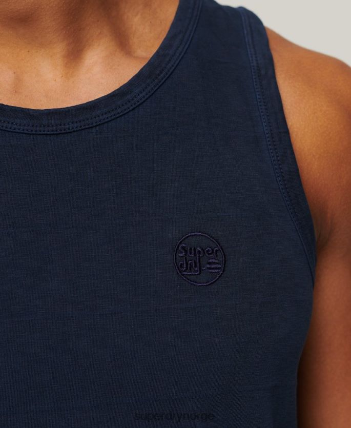 Superdry marinen klær 86P46D107 tank-top med vintage tekstur i økologisk bomull menn