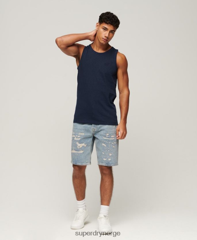 Superdry marinen klær 86P46D107 tank-top med vintage tekstur i økologisk bomull menn