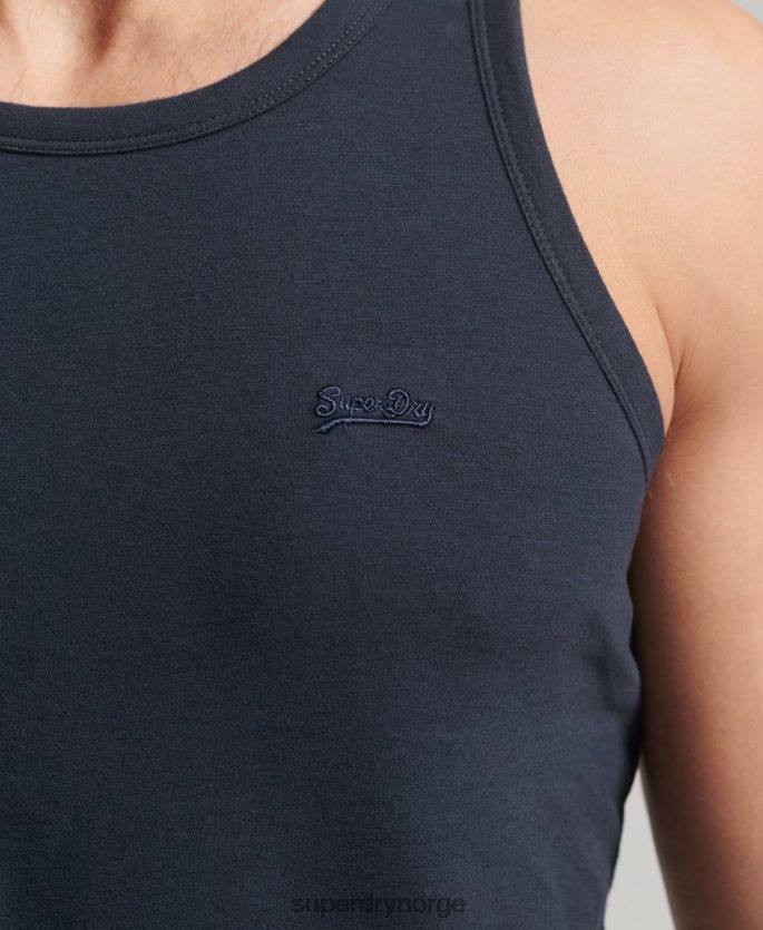 Superdry marinen klær 86P46D1487 vintage logovest topp i økologisk bomull menn