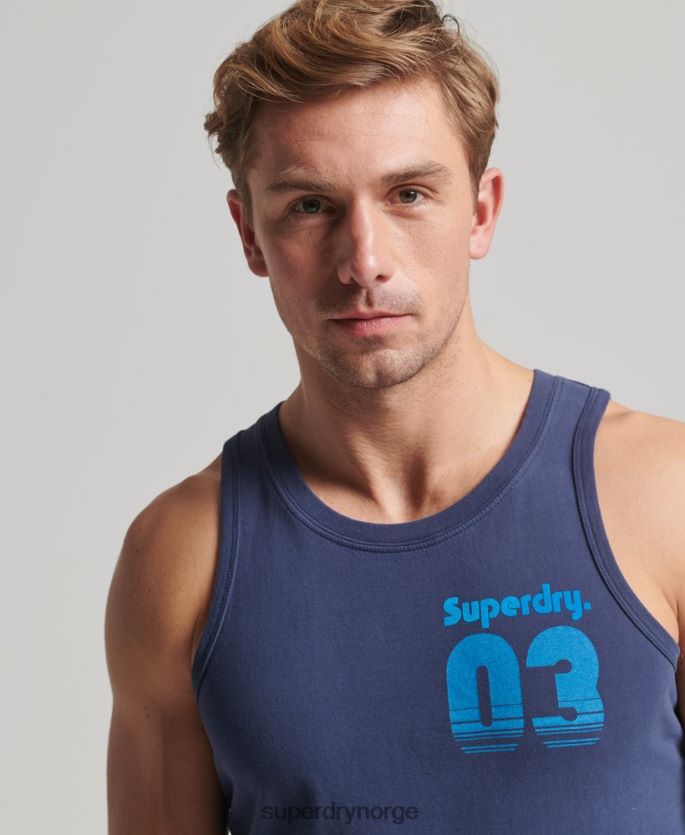 Superdry marinen klær 86P46D1503 vintage terreng klassisk vest topp menn