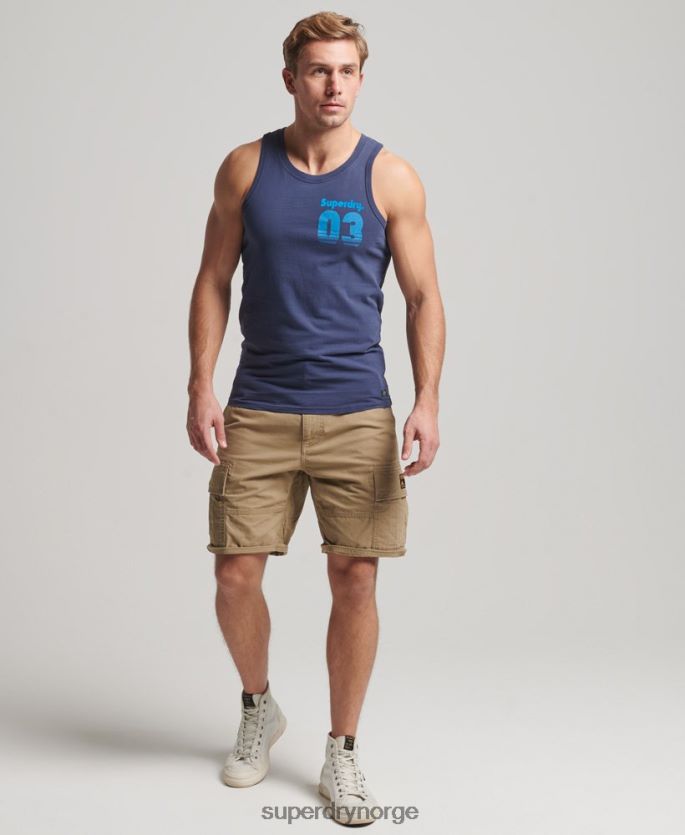 Superdry marinen klær 86P46D1503 vintage terreng klassisk vest topp menn