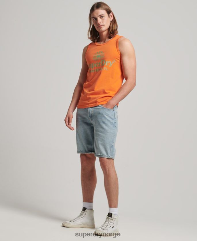 Superdry oransje klær 86P46D1501 vintage spillested neonvest menn