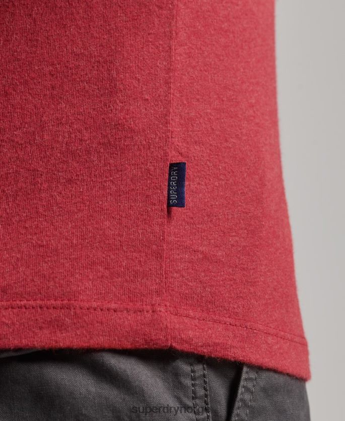 Superdry rød klær 86P46D1490 vintage logovest topp i økologisk bomull menn