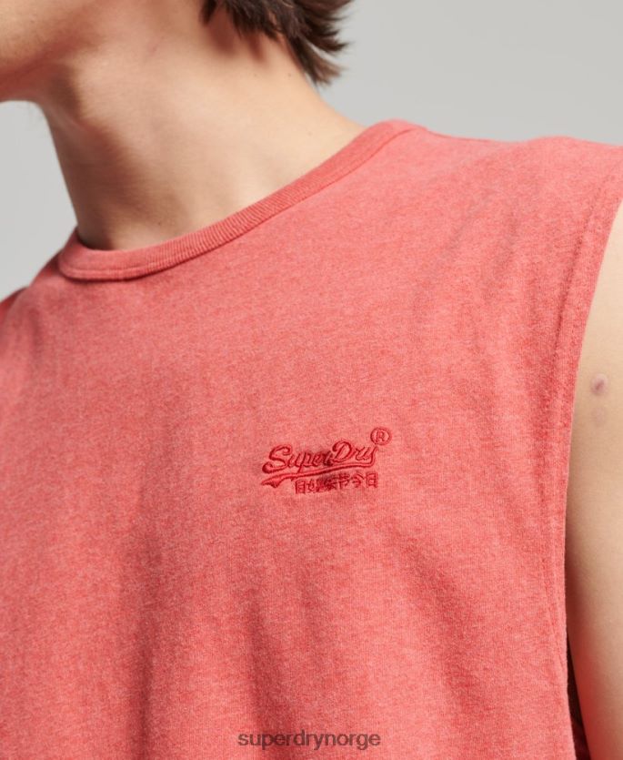Superdry rosa klær 86P46D1533 klassisk tanktop i økologisk bomull menn