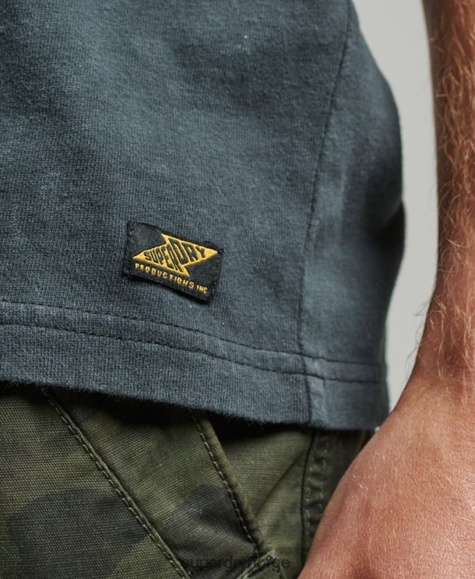 Superdry svart klær 86P46D9 vintage lo-fi flyer vest menn