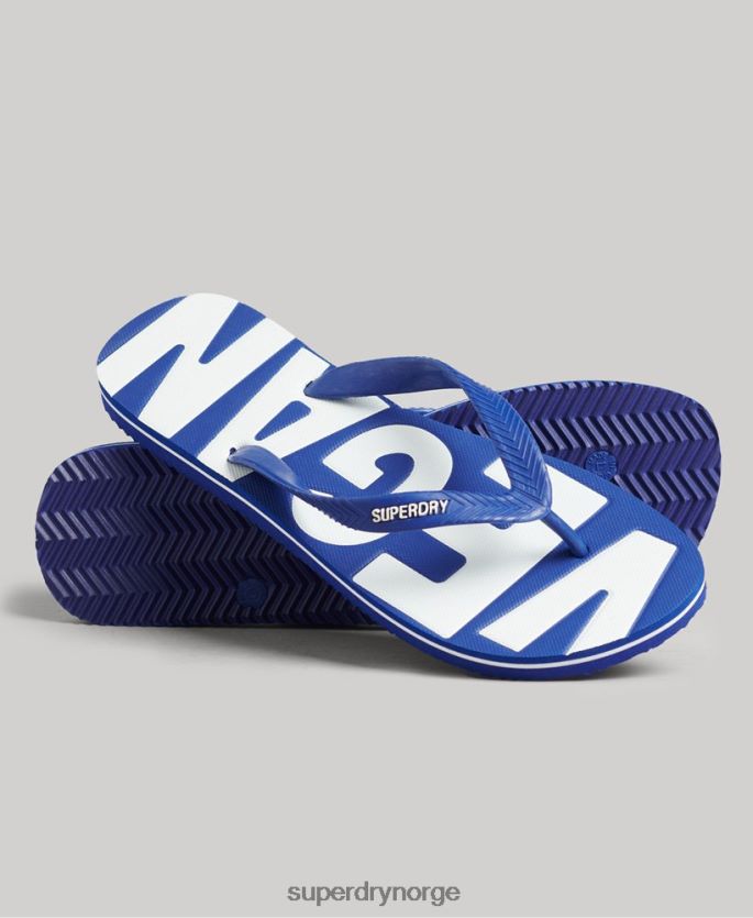 Superdry blå sko 86P46D1921 vintage veganske klassiske flip flops menn