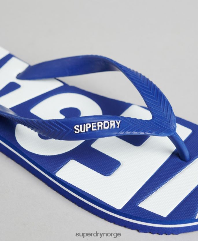 Superdry blå sko 86P46D1921 vintage veganske klassiske flip flops menn