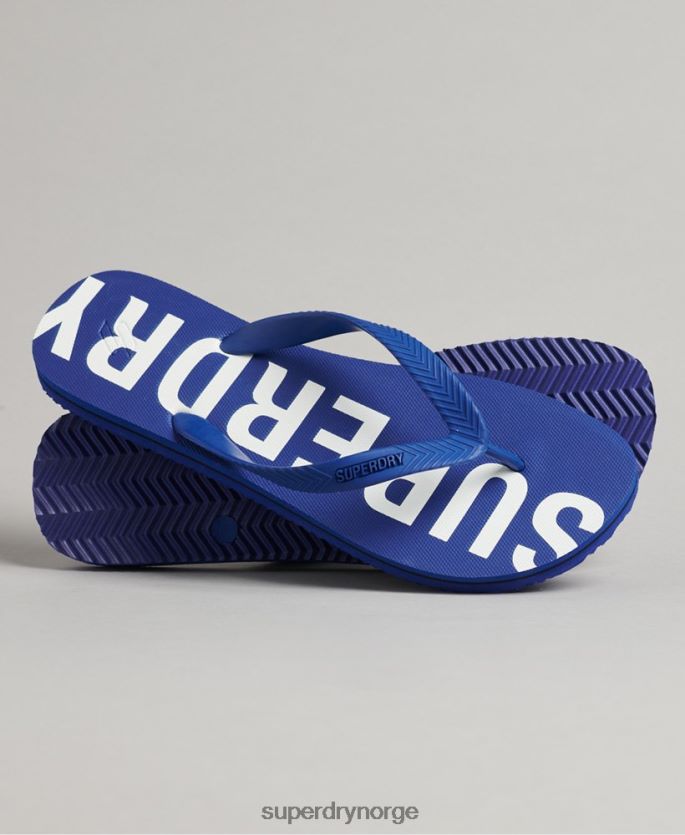Superdry blå sko 86P46D1928 kode essensielle flip flops menn