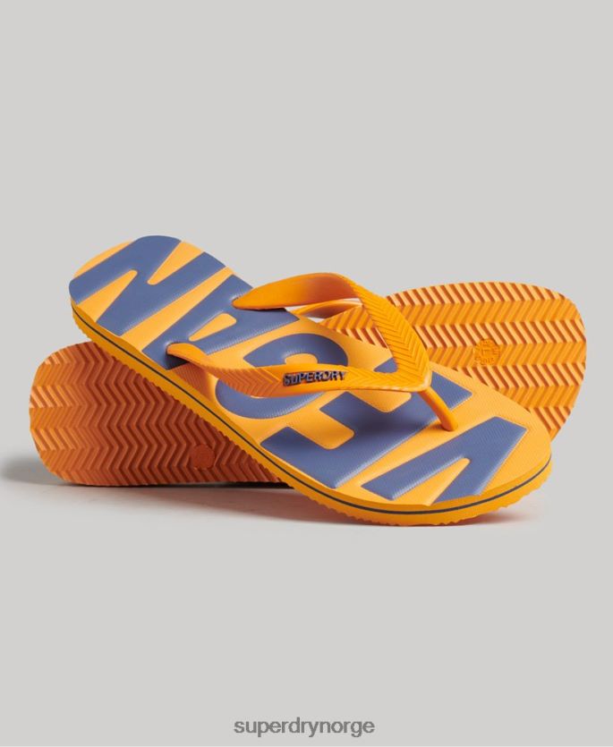 Superdry gull sko 86P46D1925 vintage veganske klassiske flip flops menn