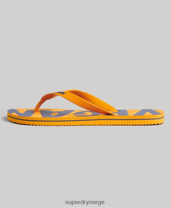 Superdry gull sko 86P46D1925 vintage veganske klassiske flip flops menn