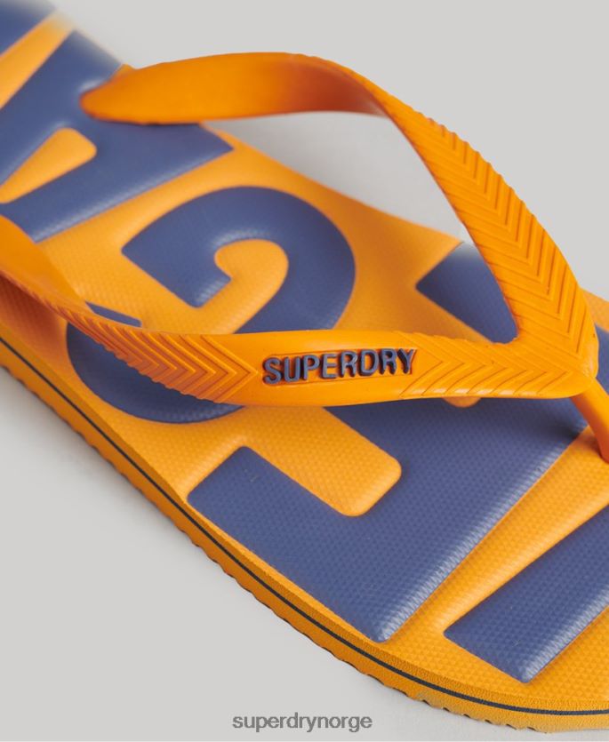 Superdry gull sko 86P46D1925 vintage veganske klassiske flip flops menn