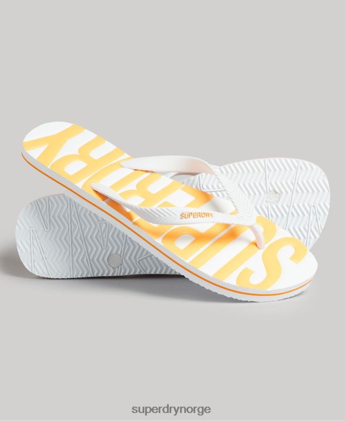 Superdry hvit sko 86P46D1902 veganske flip flops menn