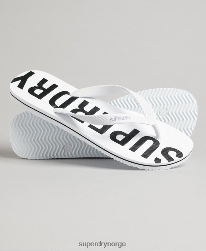 Superdry hvit sko 86P46D1916 kode essensielle flip flops menn
