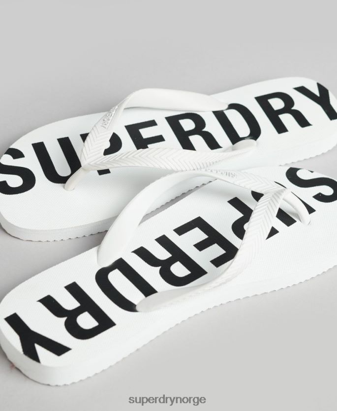 Superdry hvit sko 86P46D62 kode kjerne sport flip flops menn