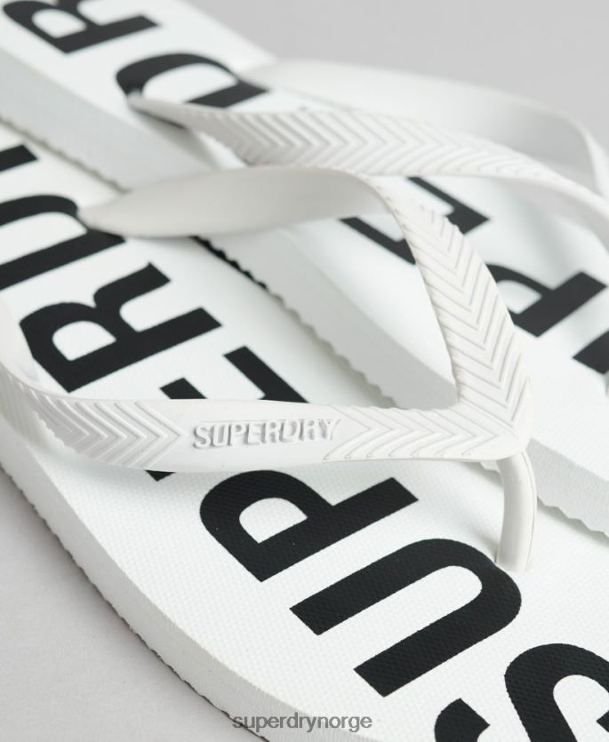 Superdry hvit sko 86P46D62 kode kjerne sport flip flops menn