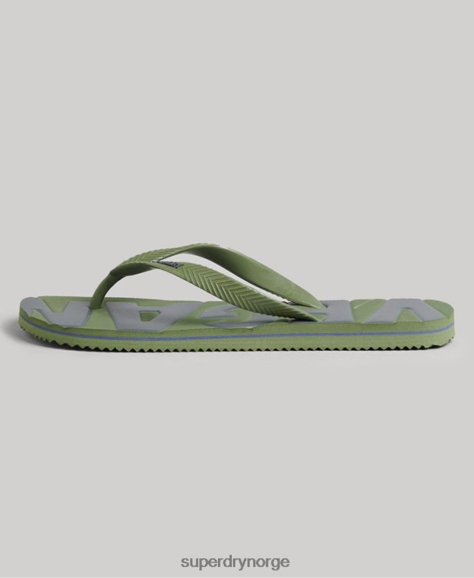 Superdry kaki sko 86P46D1918 vintage veganske klassiske flip flops menn