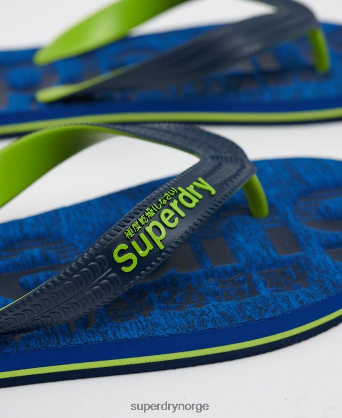 Superdry mørke blå sko 86P46D1929 viktige flip flops med logo menn