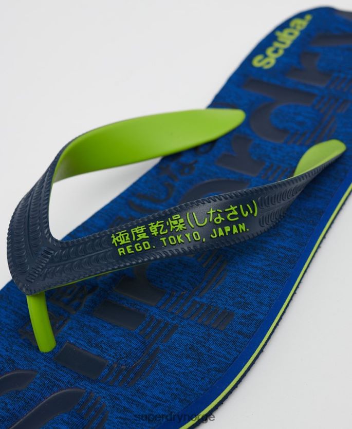 Superdry mørke blå sko 86P46D1929 viktige flip flops med logo menn