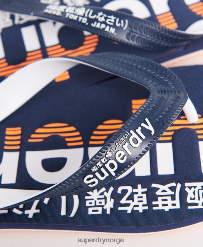 Superdry marinen sko 86P46D1936 klassiske flip flops med logo menn