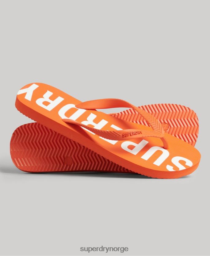 Superdry oransje sko 86P46D1893 kode kjerne sport flip flops menn