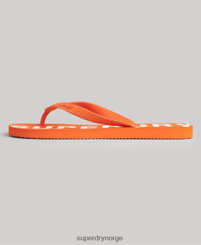 Superdry oransje sko 86P46D1893 kode kjerne sport flip flops menn
