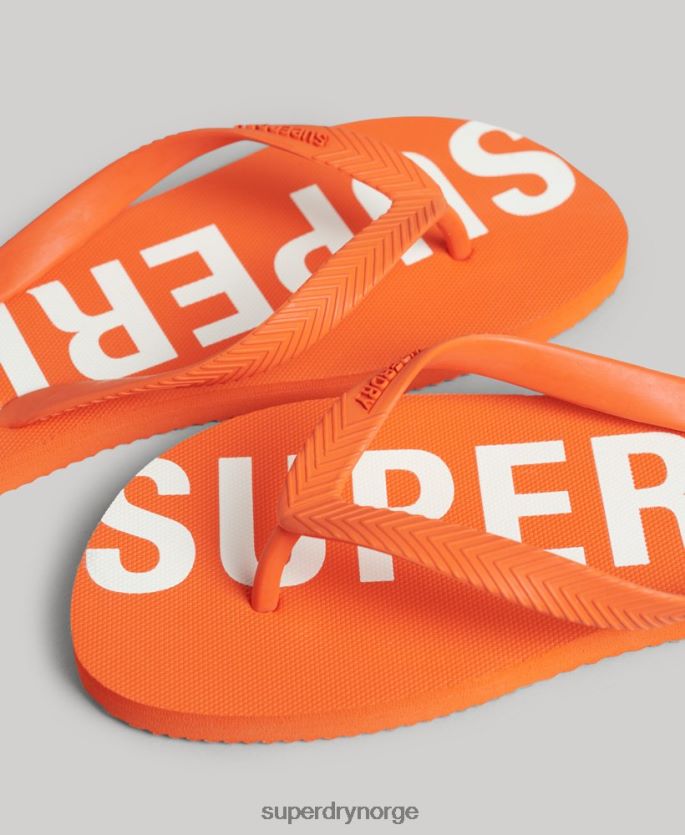 Superdry oransje sko 86P46D1893 kode kjerne sport flip flops menn