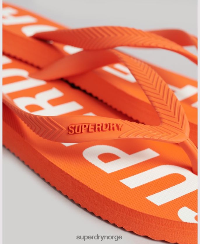 Superdry oransje sko 86P46D1893 kode kjerne sport flip flops menn