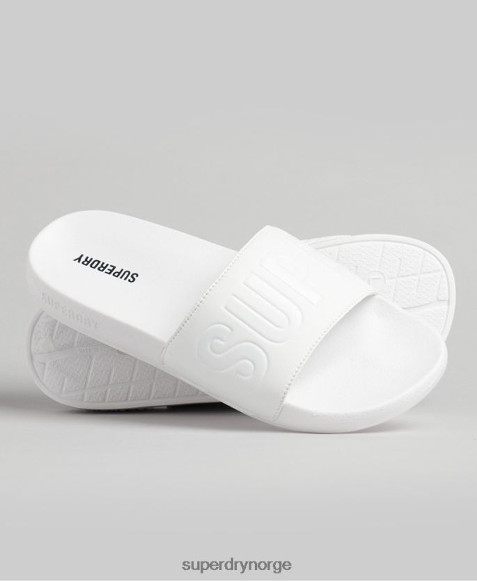 Superdry hvit sko 86P46D1944 kjernebassengglidere menn