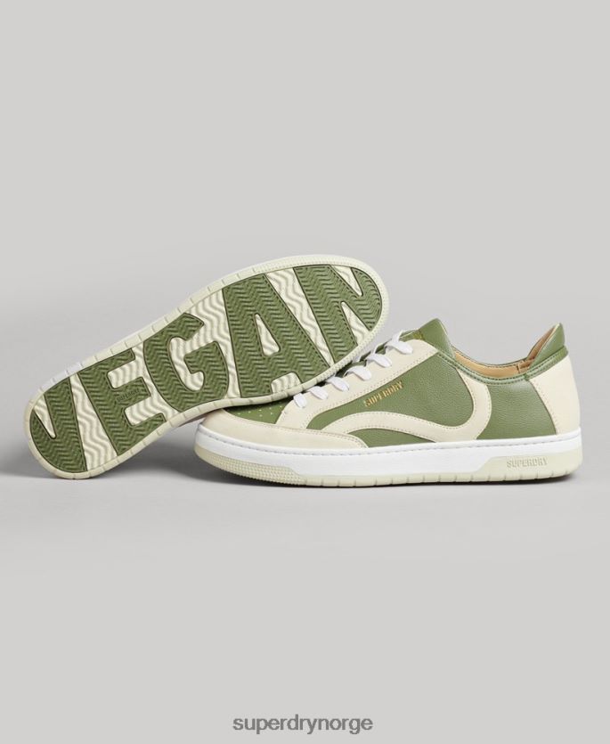 Superdry grønn sko 86P46D1894 vegansk basket low top joggesko menn