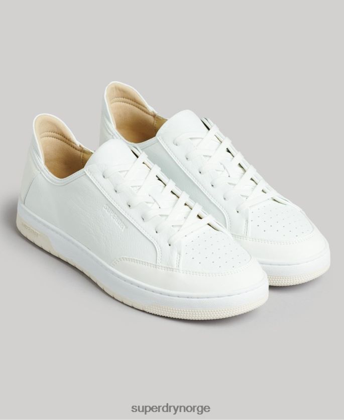 Superdry hvit sko 86P46D1897 vegansk basket low top joggesko menn