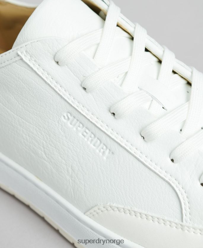 Superdry hvit sko 86P46D1897 vegansk basket low top joggesko menn