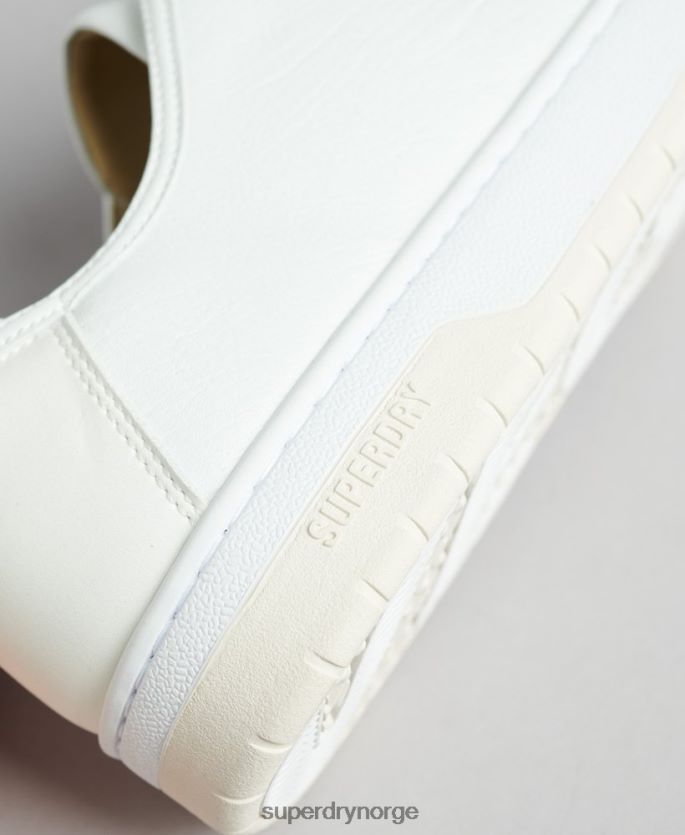 Superdry hvit sko 86P46D1897 vegansk basket low top joggesko menn