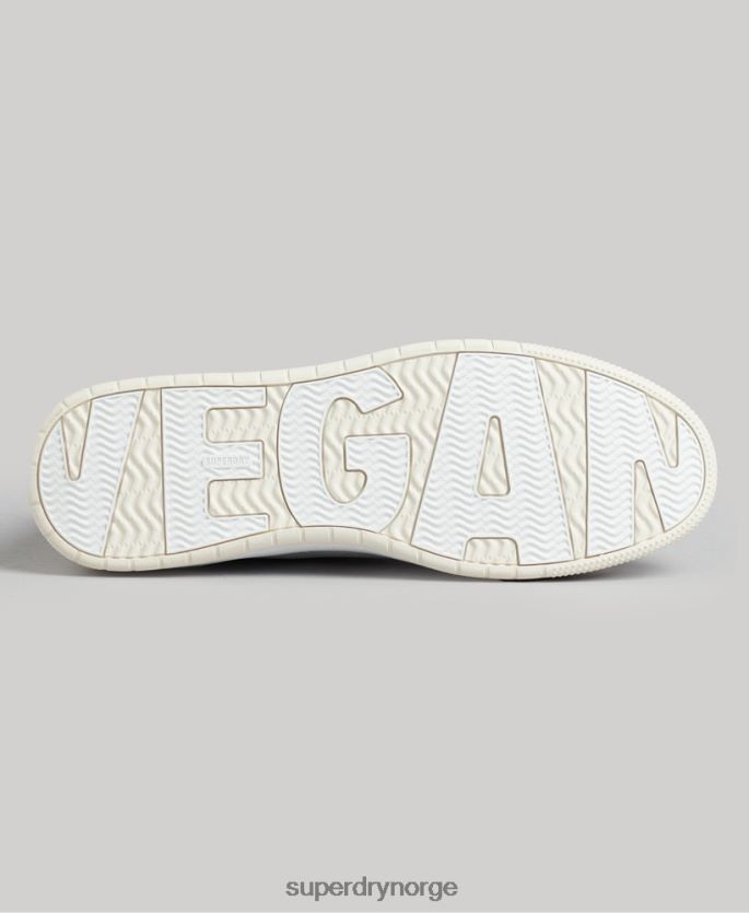Superdry hvit sko 86P46D1897 vegansk basket low top joggesko menn