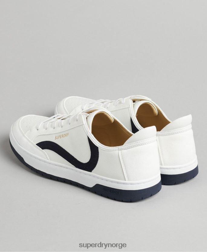 Superdry hvit sko 86P46D1950 vegansk basket low top joggesko menn