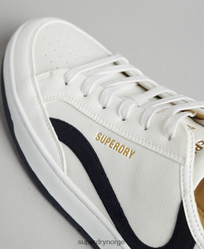 Superdry hvit sko 86P46D1950 vegansk basket low top joggesko menn