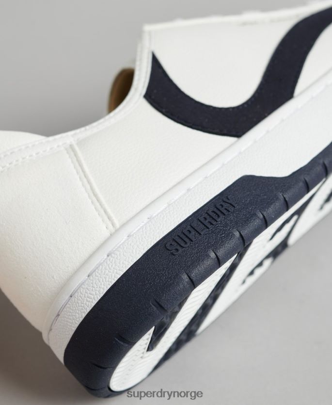 Superdry hvit sko 86P46D1950 vegansk basket low top joggesko menn