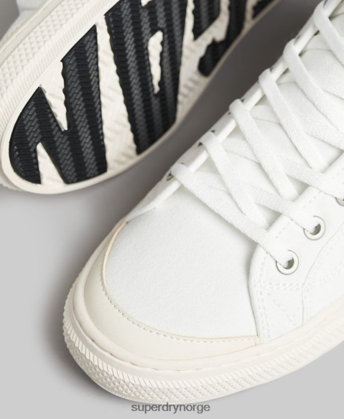Superdry krem sko 86P46D1898 veganske lerretssko med høy topp menn