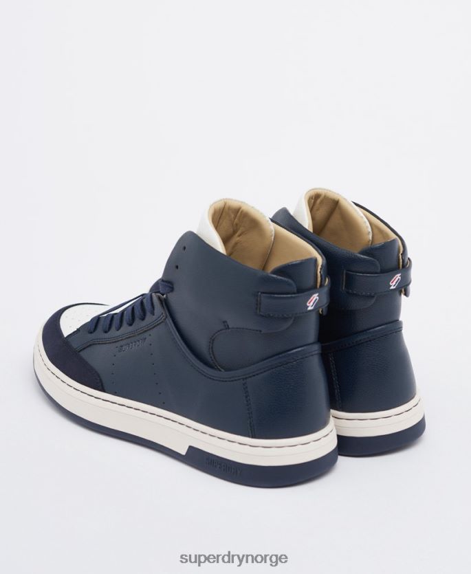 Superdry marinen sko 86P46D1926 veganske basket sport høye trenere menn