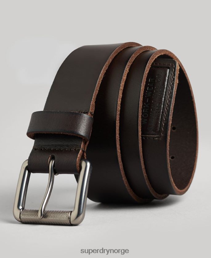 Superdry brun tilbehør 86P46D1593 badgeman belte menn