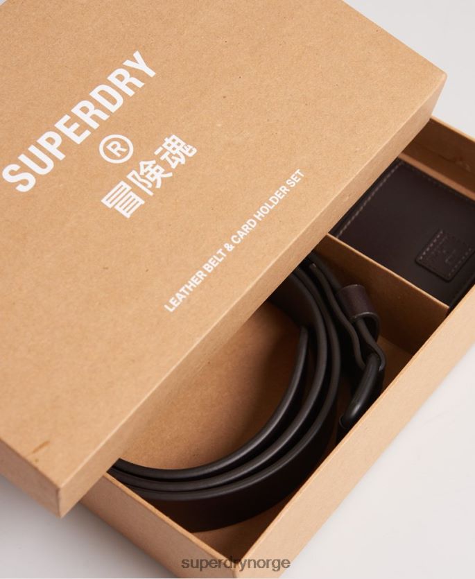 Superdry brun tilbehør 86P46D6457 benson boksbeltesett menn