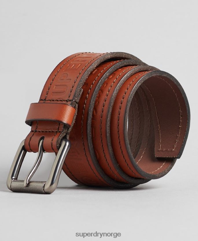 Superdry tan tilbehør 86P46D1592 vintage merket belte menn