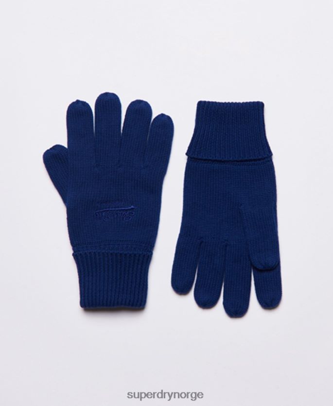 Superdry blå tilbehør 86P46D1800 klassiske hansker med vintage logo menn