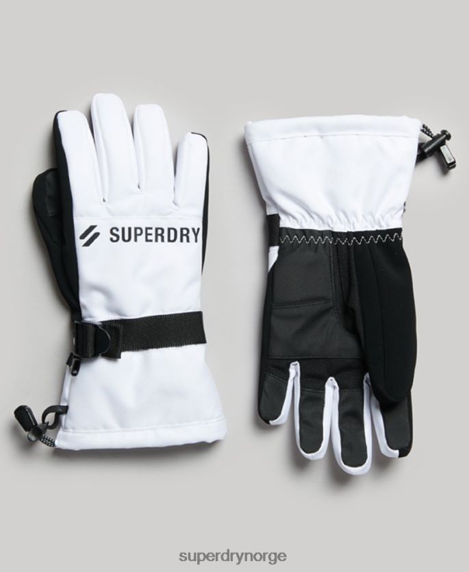 Superdry hvit tilbehør 86P46D1381 snøhansker menn